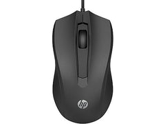 HP 105 Raton USB- Sensor Optico 1600 DPI - DiseÃ±o Ambidiestro Ergonomico - 3 Botones con Rueda de Desplazamiento - Ligero y Duradero - Color Negro