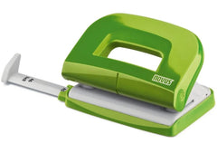 Novus E210 Fresh Perforadora PequeÃ±a de Papel - Hasta 10 Hojas - Guia de Posicionamiento - Punzones 5.5mm - Color Verde
