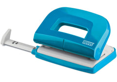Novus E210 Fresh Perforadora PequeÃ±a de Papel - Hasta 10 Hojas - Guia de Posicionamiento - Punzones 5.5mm - Color Azulon
