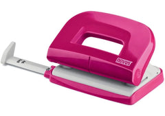 Novus E210 Fresh Perforadora PequeÃ±a de Papel - Hasta 10 Hojas - Guia de Posicionamiento - Punzones 5.5mm - Color Rosa