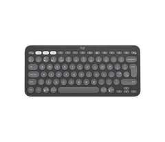 Logitech Pebble Keys 2 K380s Teclado Inalambrico - Bluetooth + RF Logi Bolt - Teclas Silenciosas de Perfil Bajo - Easyâ€‘Switch para 3 Dispositivos - Formato Mini QWERTY - Bateria hasta 36 Meses - Color Grafito