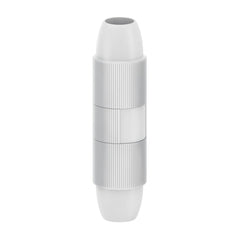 Hama Essential Empalme Coaxial con Bloqueo - Fijacion con Tornillo - Apto para Cables entre 5 y 7mm - Color Blanco