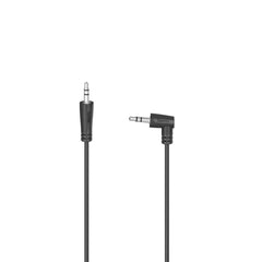 Hama Essential Cable de Audio Acodado 90Âº - Jack 3.5mm Macho - Longitud 1.5m - Color Negro