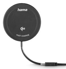Hama Cargador Inalambrico - USB-C - Cable 1m - Carga Rapida - Color Negro