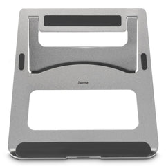 Hama Aluminium Soporte para Portatil hasta 15.6" - Soporta hasta 5kg - Plegable - Antideslizante - Aluminio - 23x23x1cm - Color Plata