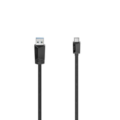 Hama Essential Cable USB - USB-A Macho - USB-C Macho - Longitud 3m- Velocidad hasta 5Gbps - Blindaje Doble - Color Negro