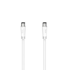 Hama Essential Cable Coaxial de Antena Macho/Hembra - Longitud 10m- Doble Blindaje - Apantallamiento 90dB - Impedancia 75Ohm - Color Blanco