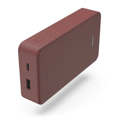 Hama Colour 20 Bateria Externa Powerbank 20000mAh - Polimero de Litio - USB-C - USB-A - Carga Rapida - Indicador LED de Carga - 2 Conexiones de Salida - 26.4x130x70mm - Color Rojo