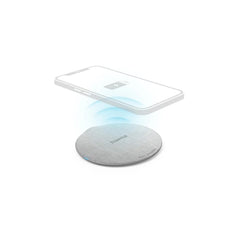 Hama QI-FC10 Metal Cargador Inalambrico - Potencia 10W - USB-C - Indicador LED - Carga Rapida - Color Blanco