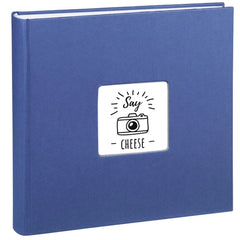 Hama Fine Art Album de Fotos - 100 Paginas Blancas - Tapa de Papel con Textura - 30x30cm - Color Azul