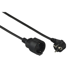 Hama Â Cable de Alimentacion Alargador Acodado - Potencia Maxima 3680W - Longitud 10m - Seccion 1.5mm2 - Schuko CEE7 - Color Negro