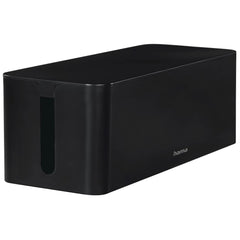 Hama Maxi Caja para Regletas y Cables - Facil Organizacion y Limpieza - Proteccion Infantil y de Mascotas - Diametro Maximo del Cable 15mm - 40.6x15.6x13.5cm - Color Negro