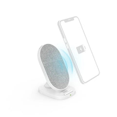 Hama QI-FC10S-Fab Cargador Inalambrico - Potencia 10W - USB-C - Indicador LED - Carga Rapida - Color Blanco