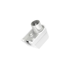Hama Essential Conector Coaxial Hembra - Acodado 90Âº - Cables hasta de 6mm - Coaxial Macho - Fijacion con Tornillo - Color Blanco