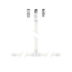 Hama Essential Antena Dipolo DAB+ - Cable Coaxial de 1.75m - Color Blanco