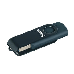 Hama Rotate Memoria Pendrive USB 3.0 - 128GB de Capacidad - 90Mb/s de Transferencia - Tapa Giratoria - Cuerpo Metalico - Color Azul