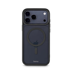 Hama Frame Protect Funda para iPhone 17 Pro Max - Antideslizante - Magnetico - Policarbonato y Poliuretano Termoplastico - Bordes Elevados - Color Negro y Transparente