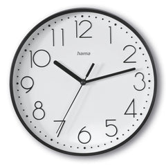 Hama Salina Reloj de Pared Analogico - Silencioso - Funciona con 1 Pila AA - 22x3.5cm - Color Negro