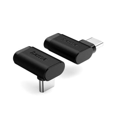 Hama Essential Adaptador USB-C Acodado 90Âº - Potencia hasta 240W - Velocidad hasta 10Gbit/s - Power Delivery - Color Negro