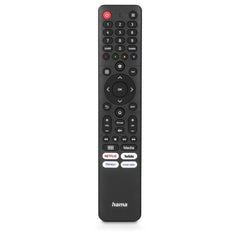 Hama Mando a Distancia para TV Hisense - Alcance 10m - 45 Botones - Acceso Directo a Plataformas de Streaming - 4.2x21.5x1.5cm - Color Negro