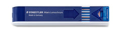 Staedtler Mars Lumochrom 204 Pack con 12 Minas de Dibujo - Mina de 2mm - Longitud de 130mm - Color Azul