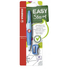 Stabilo Easyergo Pack con Lapiz Retractil + Scapuntas - Mina HB de 3.15mm - DiseÃ±o Ergonomico - Uso Diestro - Color Azul