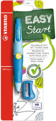 Stabilo Easyergo Pack con Lapiz Retractil + Scapuntas - Mina HB de 3.15mm - DiseÃ±o Ergonomico - Uso Zurdo - Color Azul