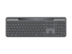 Logitech Signature Slim Solar+ K980 Teclado Inalambrico EspaÃ±ol QWERTY - Carga Solar Automatica con Tecnologia LightCharge - Conectividad Dual Logi Bolt y Bluetooth LE - Teclas Silenciosas - Color Grafito