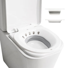 Innovagoods Fopobi Bide Plegable para Inodoro - Soporta hasta 140kg - Orificio para Colgar - Plegable - Facil Limpieza - 36x38.5x13.5cm - Color Blanco