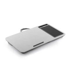 Innovagoods Deskion Soporte para Portatil con Cojin XL - Multifuncion - Antideslizante - Alfombrilla de Raton - Ranura para Smartphone - 57.5x30.5x5.8cm - Color Gris y Negro