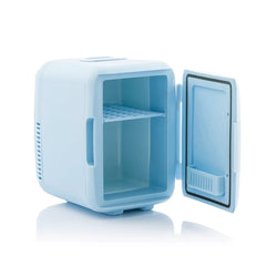 Innovagoods Mini Nevera para Cosmeticos - 48W - Capacidad 4L - Cable Extraible de 1.75m - Temperatura Regulable - Funcion Calor de 60 a 80ÂºC - Adaptador 12V - 18.5x25.2x23cm - Color Azul