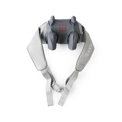 Innovagoods Silax Masajeador de Cuello y Espalda 6D - Autonomia 10min - 3 Velocidades - Bateria 2000mAh - Funcion Calor - Recargable - Apagado Automatico - 15x14x120cm - Color Gris