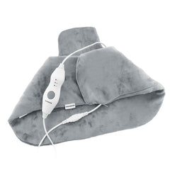 Innovagoods Sholkad Almohadilla Electrica para Cuello y Hombros - 70W - Cable 230cm - Funcion Calor - Apagado Automatico - Control Desmontable - Funda con Cremallera - 60Ã—45Ã—1cm - Color Gris