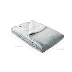 Innovagoods Elakef Manta Electrica - 160W - Cable 235cm - Temperatura Regulable - Temporizador - Apagado Automatico - Calentamiento Rapido - 120x160cm - Color Gris