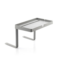 Innovagoods Bedten Estante para Cama Universal - Soporta hasta 1.5kg - Apto para Somier de Laminas - Altura Ajustable - Soporte para Movil o Tablet - 19x2.5cm - Color Gris