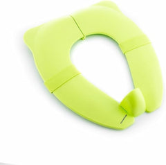 Innovagoods Foltry Reductor de Inodoro Plegable - Antisalpicaduras - Antideslizante - Facil Limpieza - 29x6x34cm - Color Verde