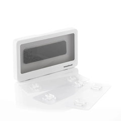 Innovagoods Cashower Funda Impermable de Pared para Movil - Dispositivos hasta 7" - Multifuncion - Tactil - Antivaho - Adhesivo - 19x10x2.8cm - Color Blanco