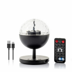 Innovagoods Istarlyt Proyector LED Recargable con Altavoz - Bluetooth - Bateria 800mAh - Mando a Distancia - Funcion Rotativa - Antideslizante - 10.7x15.3cm - Color Negro