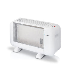 Blaupunkt Radiador de Mica - Potencia 900W - Termostato Regulable - Interruptor Antivuelco - Rejilla - Asa de Transporte - Color Blanco