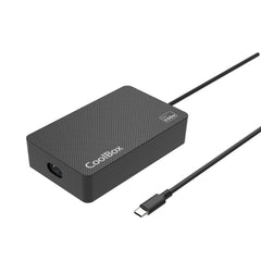 Coolbox NB100 Cargador de Pared GaN 100W - USBâ€‘C - PD3.0 Para Carga Rapida Inteligente - Seleccion Automatica de Voltaje - Color Negro