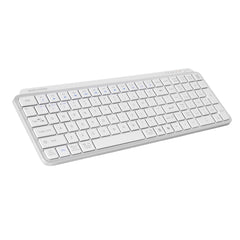 Mars Gaming MK-SILENKEYS Teclado Completo Inalambrico - Bluetooth - Disposicion Inglesa QWERTY US - 720mAh - Teclas Silenciosas de Perfil Bajo - Accesos Directos - 384x132x24mm - Color Blanco