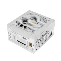 Mars Gaming MPB1200PSI Fuente de Alimentacion ATX - 1200W - Ventilador 140mm - 80 Plus Gold - Silencioso 14dB - Cableado Modular - Antivibracion - Cables Planos - 150x160x85mm - Color Blanco