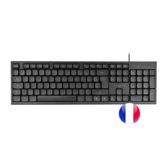 Teclado completo Tacens Anima AK02 - Cabo de 1,3 m - Layout francês AZERTY FR - Teclas silenciosas de baixo perfil - Atalhos multimédia e AI - 43,7x25x1,3cm - Cor preto