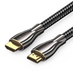 Câble HDMI 2.0 Vention - Résolution 4K - ARC - Longueur 0,5m - Connecteurs Plaqués Or - Gaine en Coton Tressé et PVC - Couleur Noir