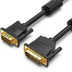 Vention Cable Conversor DVI Macho a VGA Macho - Full HD - Longitud 2m - Blindaje Multicapa - PVC - Color Negro