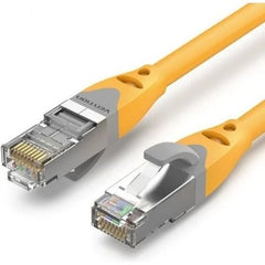 Vention Cable de Red - Cat.6a SFTP - Longitud 25m - Velocidad hasta 10Gbps - 27AWG - Cubierta de PVC - Blindaje Multicapa - Color Amarillo