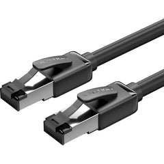 Vention Cable de Red Cat.8 SFTP - Longitud 10m - Velocidad hasta 40Gbps - 28AWG - Blindaje Multicapa - Color Negro