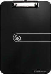 Herlitz Carpeta Sujetapapeles - Formato A4 - Pinza Metalica - Capacidad hasta 80 Hojas - Color Negro