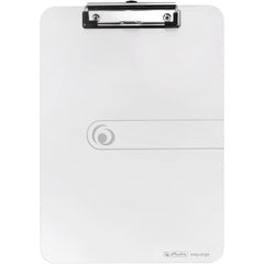 Herlitz Carpeta Sujetapapeles - Formato A4 - Pinza Metalica - Capacidad hasta 80 Hojas - Color Transparente