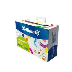 Pelikan Pack de 6 Temperas - 40ml - Pincel de Pelo Pony NÂº4 - Consistencia Cremosa - Colores Surtidos